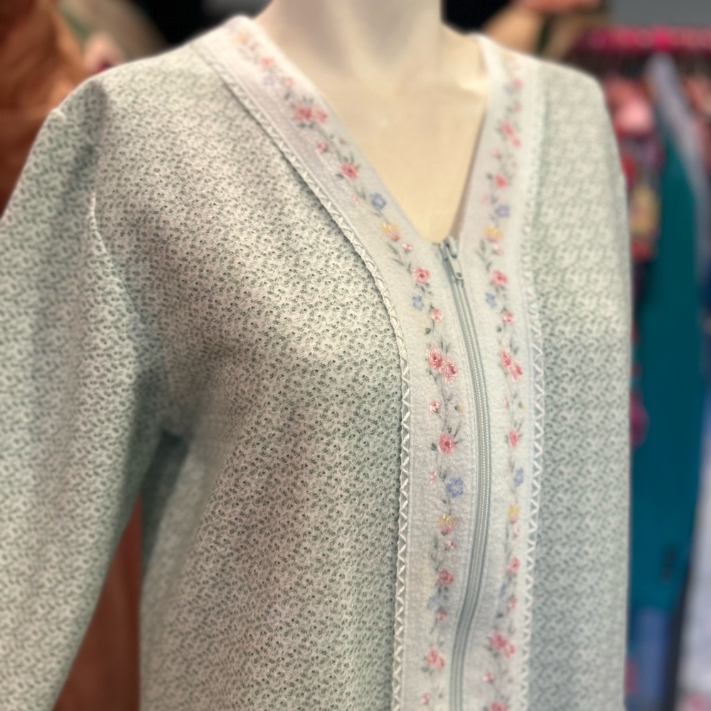 Seaglass Green Floral Housedress - image 1